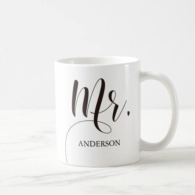 Mug Futur M. Mme Calligraphie Personnalisée (Droite)
