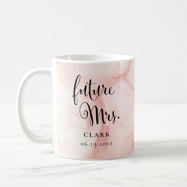 Mug Futur Madame Calligraphie Cérémonie de Fiançailles (Gauche)