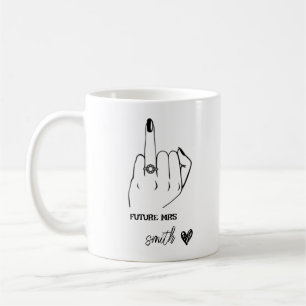 Mug Futur Mme Ring Doigt Fiançailles Mariée Cadeau pou