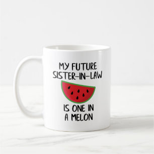 Mug Futur nouvelle soeur en droit Fête des mariées cad