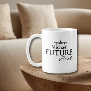 Mug Futur Pilote Élève Pilote Aviateur Simple Personna