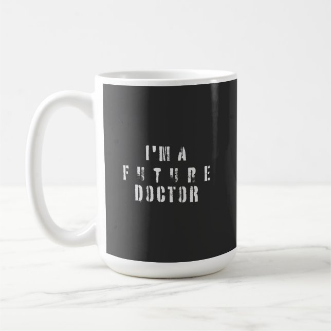 Mug Future Doctor Grunge Typography Design (Gauche)