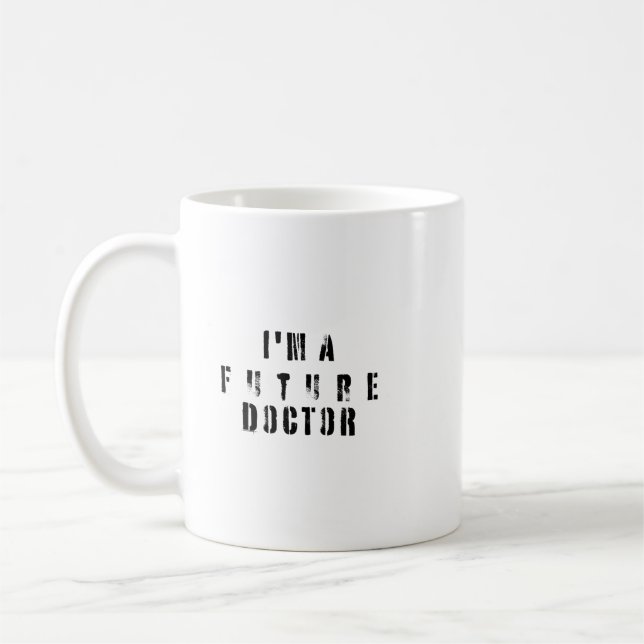 Mug Future Doctor Grunge Typography Design (Gauche)