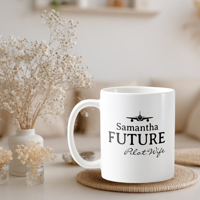 Mug Future épouse de pilote Avion Mariage simple  (Créateur téléchargé)