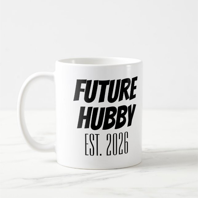 Mug Future Hubby Est. 2024 Je viens de marier nouveau  (Gauche)