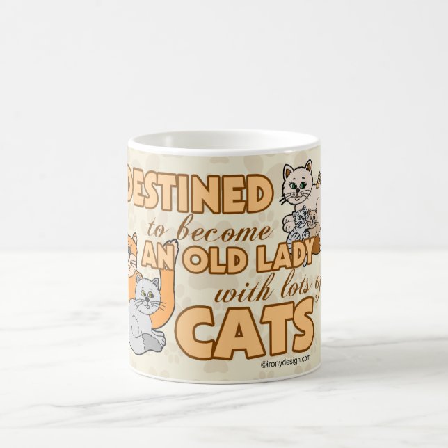 Mug Future Madame folle Funny Saying Design de chat (Centre)
