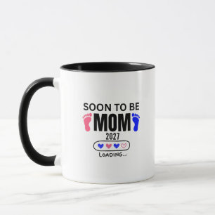 Mug Future Maman 2027 Chargement, fête prénatale