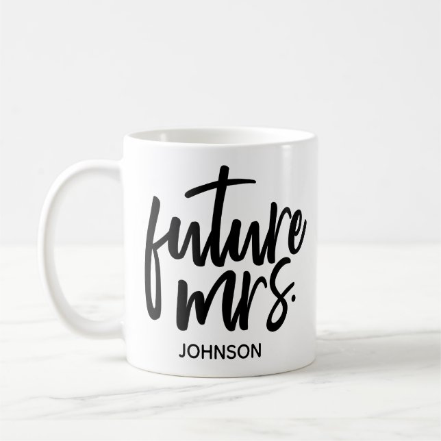 Mug Future Mme, cadeau de mariage, future mariée (Gauche)