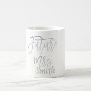 Mug FUTURE Mme nom moderne argenté de manuscrit