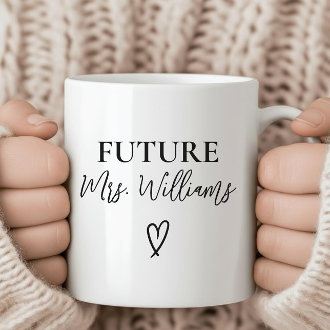 Mug Future Mrs & Mr Mug, Cadeau de Fiançailles Personn (future mrs mug, engagement mug, personalized engagement gift, bride to be mug, future mrs and mr,)