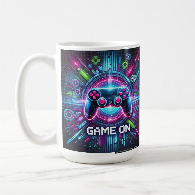 Mug "Futuriste Neon Cyberpunk Gaming Artwork (Gauche)