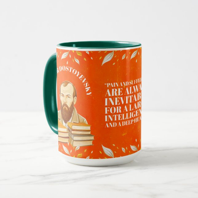Mug Fyodor Dostoevsky, Citation crime et punition (Devant gauche)