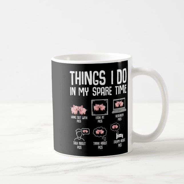 Mug G Choses que je fais pendant mon temps libre Femme (Droite)