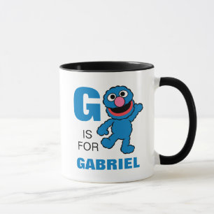 Mug G est pour Grover Ajouter Votre Nom