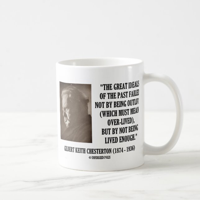 Mug G.K. Chesterton Grands Idéaux Du Passé Pas Vécu (Droite)