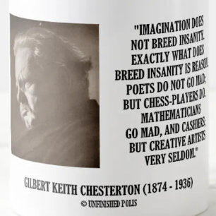 Mug G.K. Chesterton Imagination folie Créative