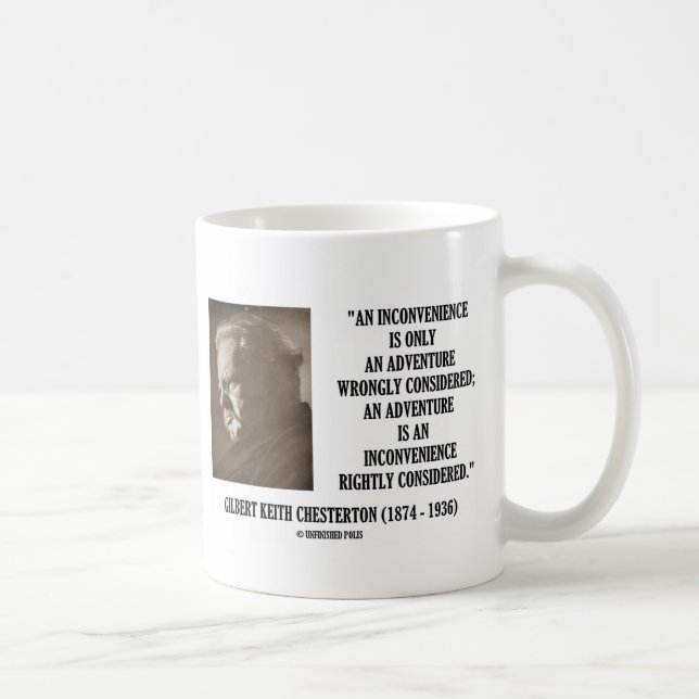 Mug G.K. Chesterton - Inconvénients Aventure considéré (Droite)