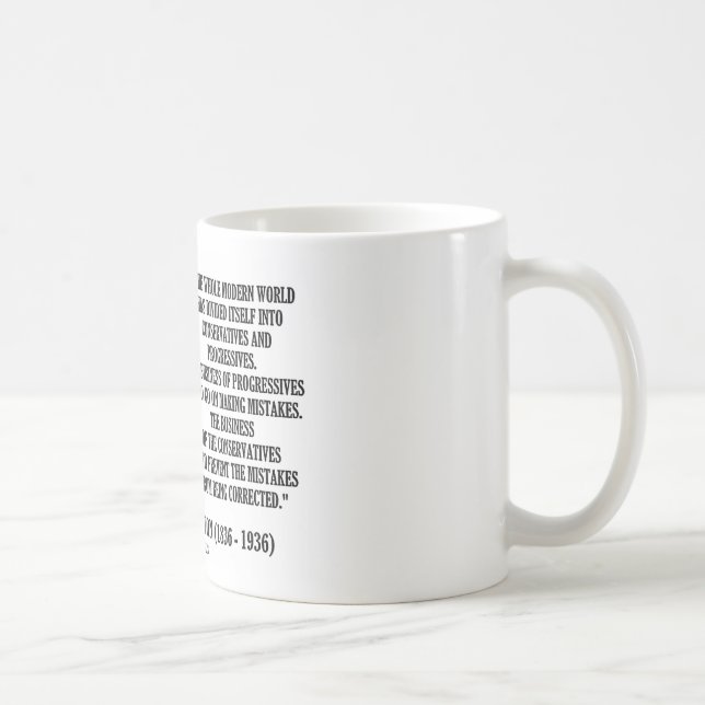 Mug G.K. Erreur de progressifs de conservateurs de (Droite)