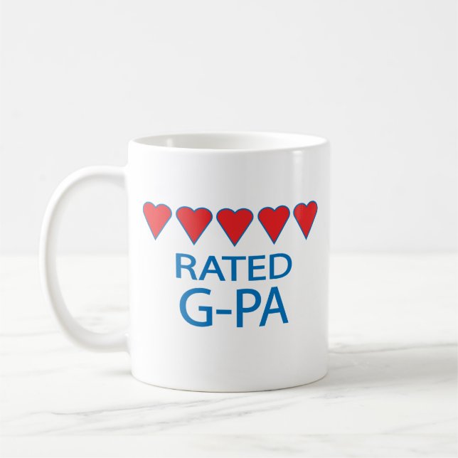 Mug G-Pa à cinq coeurs (Gauche)