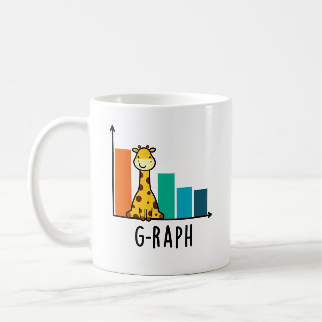 Mug G-raph Funny Giraffe Graph Pun (Gauche)