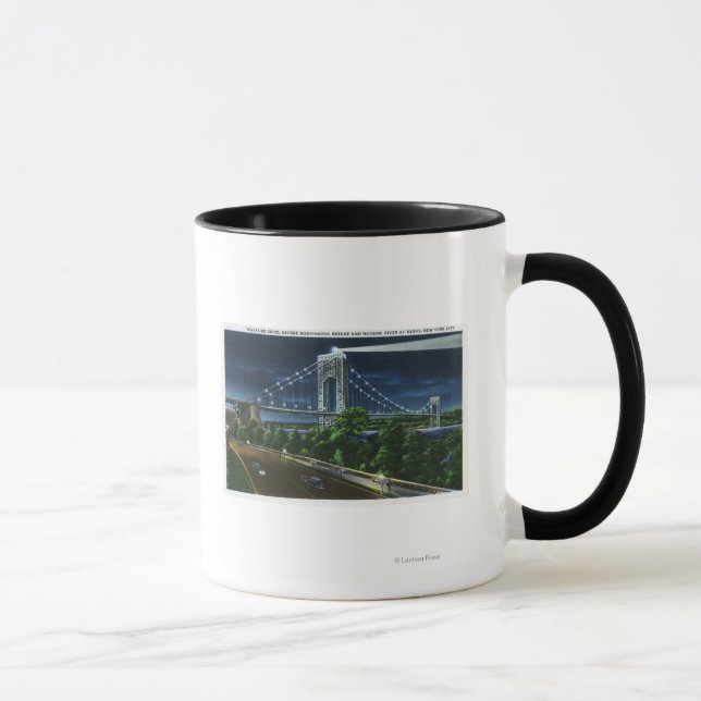 Mug G. Washington Bridge, Hudson à la nuit (Droite)