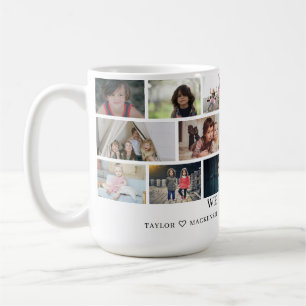 Mug Gabarit de collage personnalisé avec 16 photos et