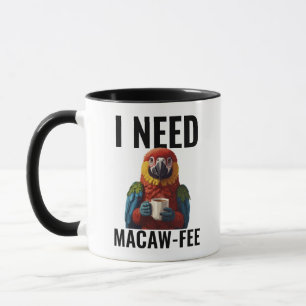 Mug Gabarit de perroquet ara drôle pour amateur d'oise