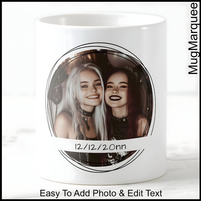 Mug Gabarit Message Photo Souvenir Fête Blanc C00 (Créateur téléchargé)