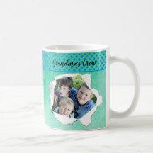 Gabarit personnalisé de trous de papier photo bleu