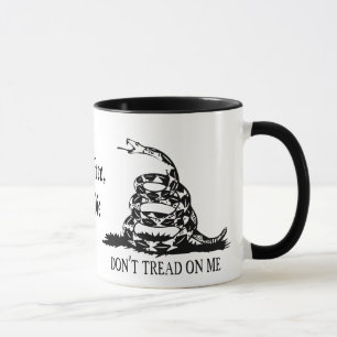 Mug Gadsden - ne marchez pas sur moi, libre vivant ou