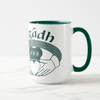 Mug Gaélique de Gradh d'amour d'anneau de Claddagh en