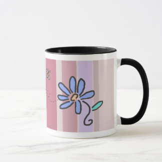 Mug Gaffez l'abeille et la fleur bleue avec les
