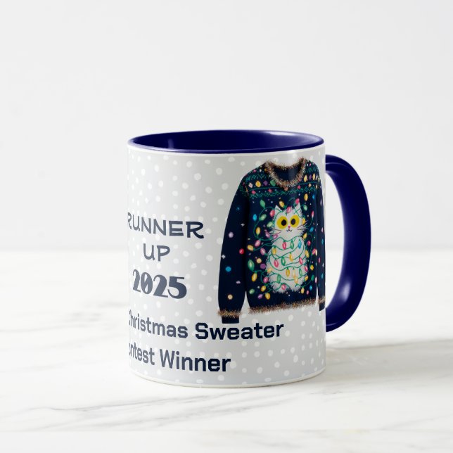 Mug Gagnant du concours pour le deuxième prix du pull  (Devant droit)