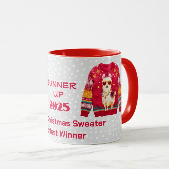 Mug Gagnant du concours pour le deuxième prix du pull  (Devant droit)