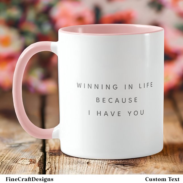 Mug Gagner Comme Je Vous Ai Cité Trendy Gris Police De (Créateur téléchargé)