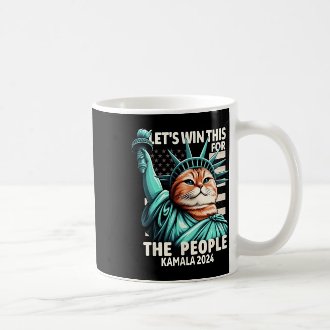 Mug Gagnez Cela Pour Le Peuple Drôle Chat Statue De Li (Droite)
