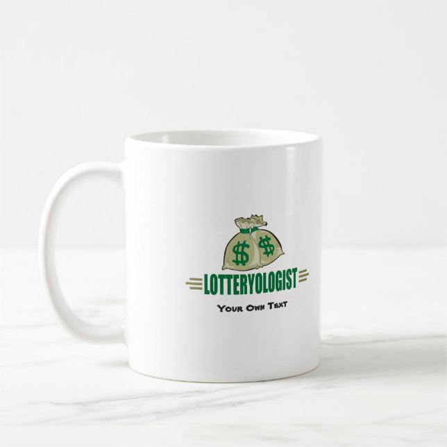 Mug Gagnez la Loterie ! Joueur de loterie amusant (Gauche)