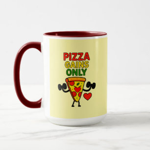 Mug Gains de pizza seulement - humoristique drôle