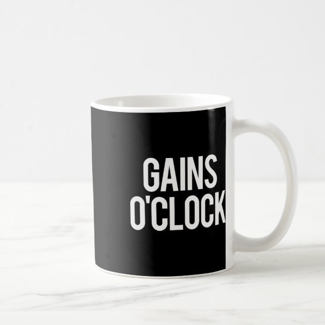 Mug Gains O'clock Funny Gym Poids Bodybuilding (Droite)
