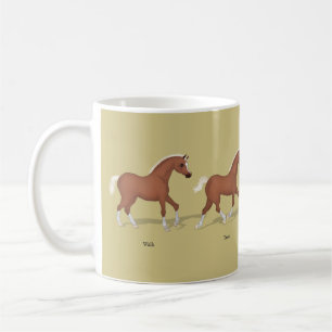 Mug Gaits of the Horse Sorrel Foal Personnalisable Ver