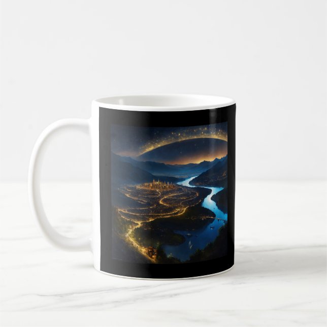 Mug Galactic Chic : Thème Espace Customisé (Gauche)