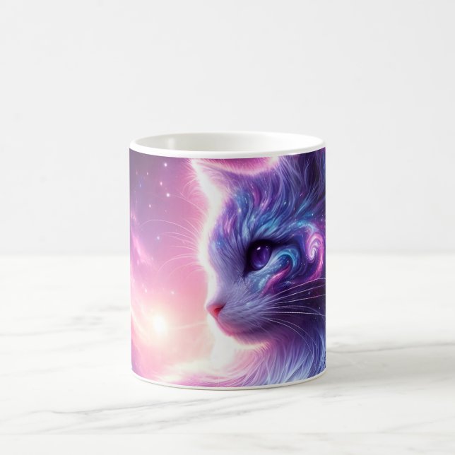 Mug Galaxie Cosmique Féline Mystique Céleste (Centre)