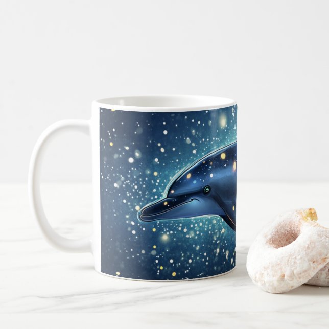 Mug Galaxie dauphin" ou "cosmique". (Avec donut)