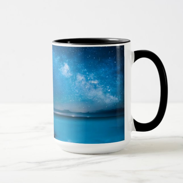 Mug Galaxie de manière laiteuse au-dessus des bateaux (Droite)