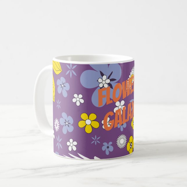 Mug Galaxie Fleur Personnaliser (Devant gauche)