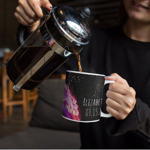 Mug Galaxie Verseau Signe du zodiaque personnalisé