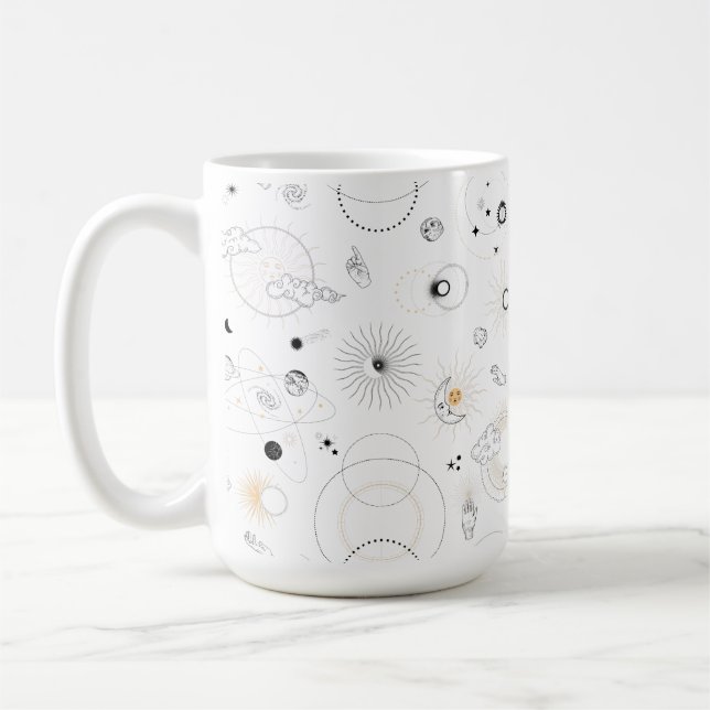 Mug Galaxies de lune de soleil rétro orbites cercles d (Gauche)