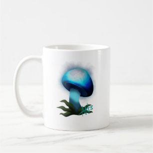 Mug Galaxy Shiitake brillant bleu clair champignons