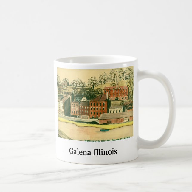 Mug Galène l'Illinois, aquarelle (Droite)