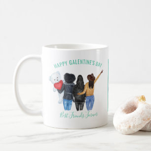 Mug Galentine Valentine Photo de meilleures amies